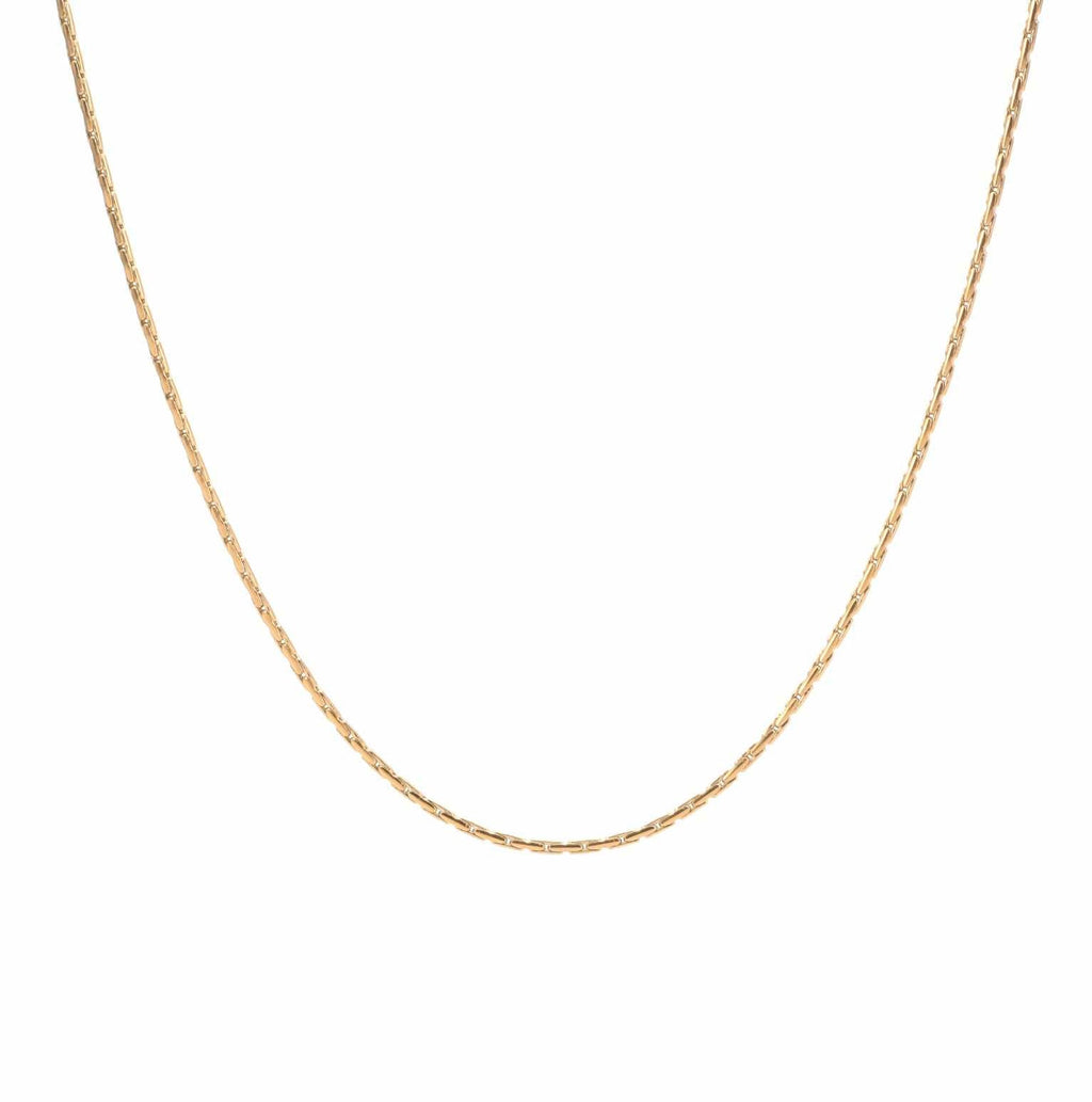 C031G B.Tiff Gold Diamond Cut Chain Necklace/ 1.3mm (An exclusive clasp design)