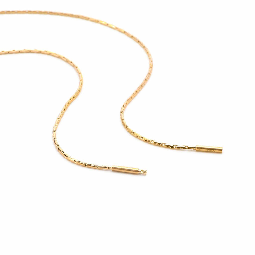 C031G B.Tiff Gold Diamond Cut Chain Necklace/ 1.3mm (An exclusive clasp design)
