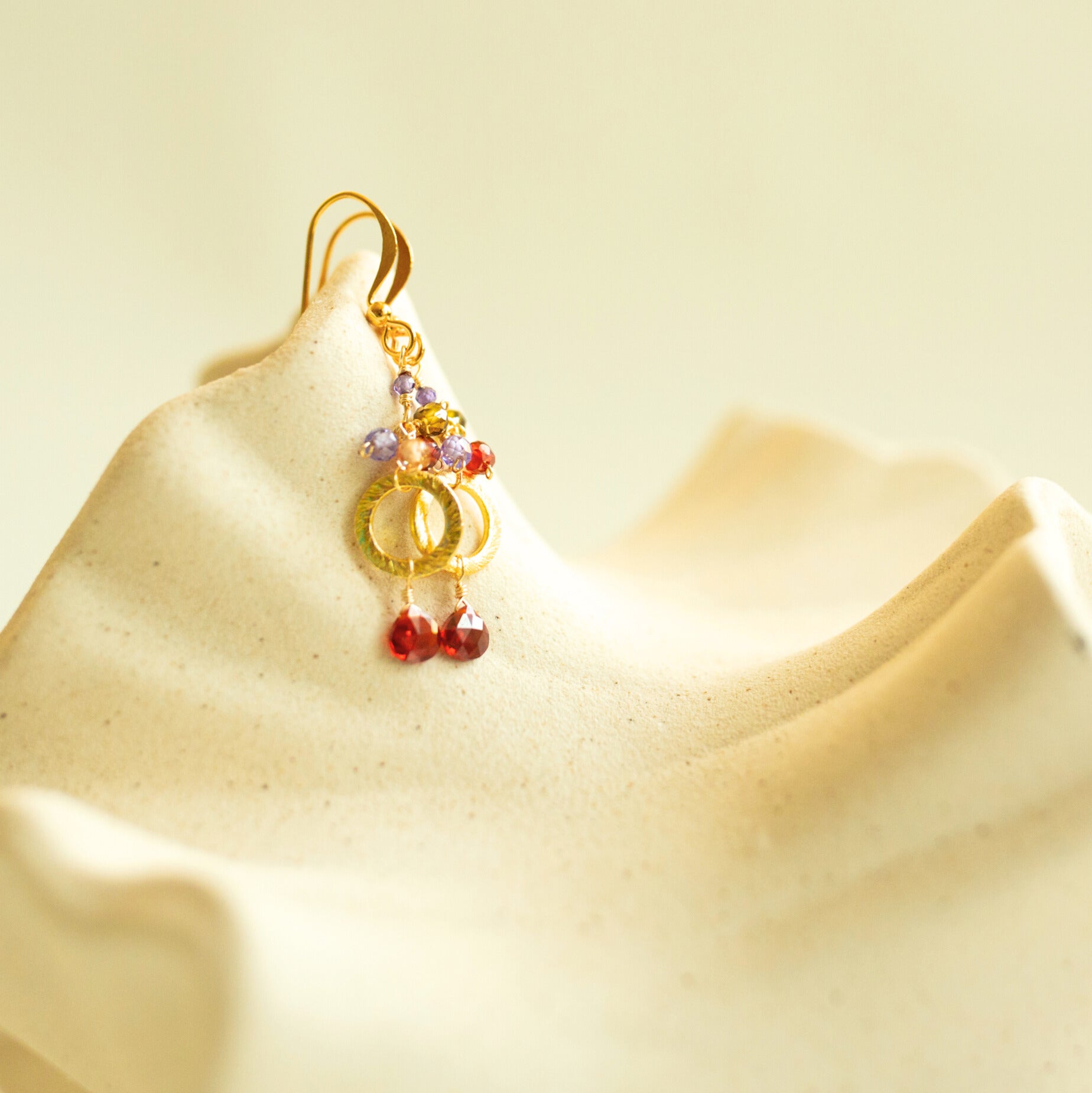 Pink Tourmaline Solara Earrings
