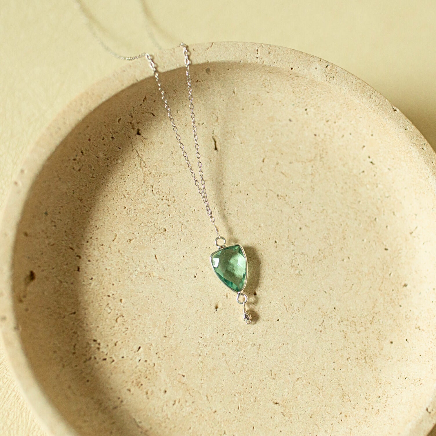Green Amethyst Gold Isla Necklace