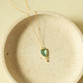 Green Amethyst Gold Isla Necklace