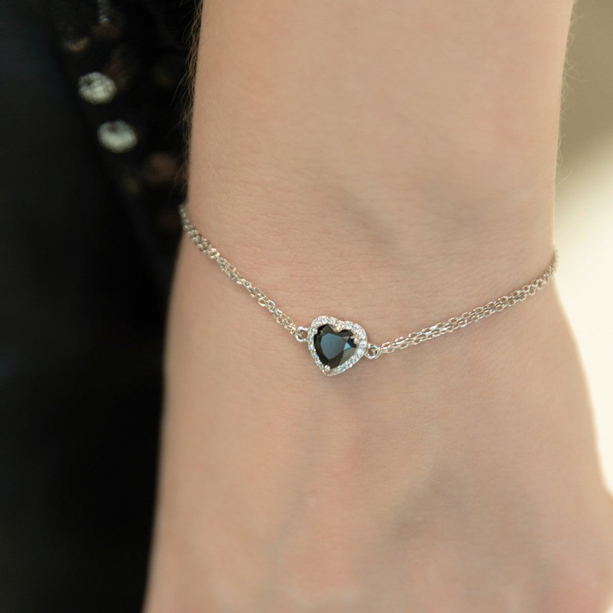 Black Heart Bracelet