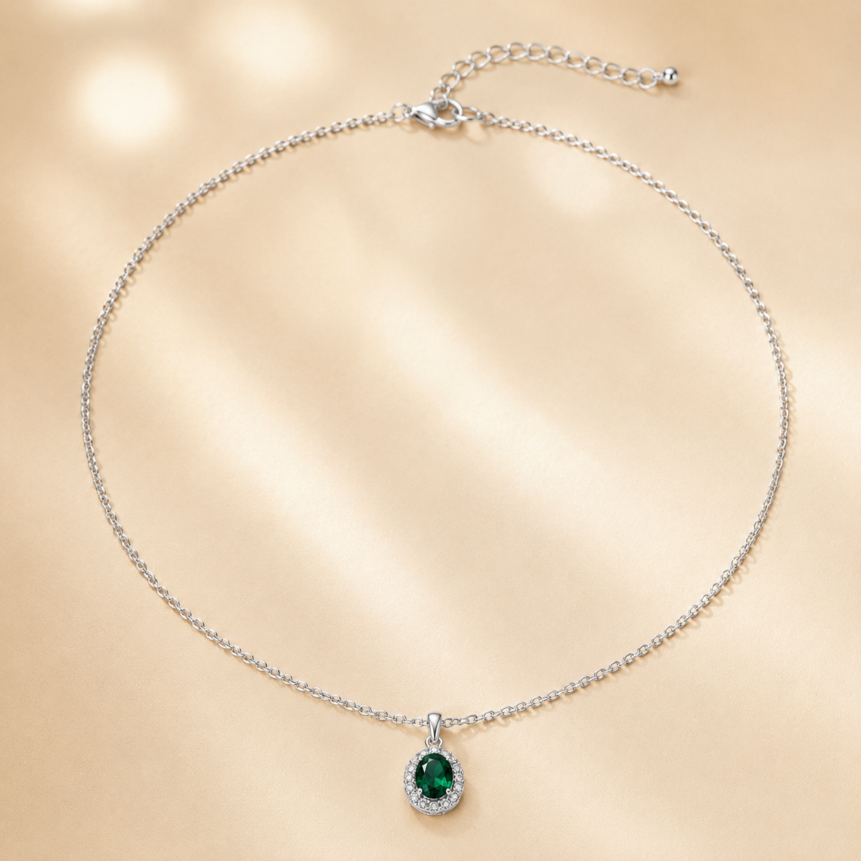 Emerald Teardrop Necklace