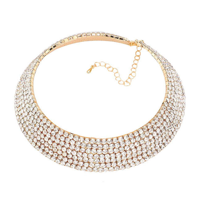 Rhinestone Pave Evening Choker
