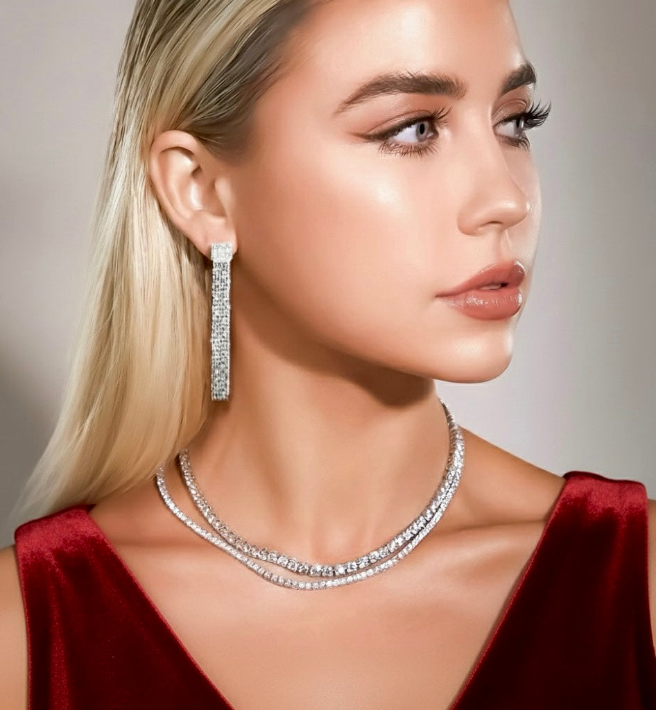 C105W B.Tiff Tennis Necklace/ 5mm