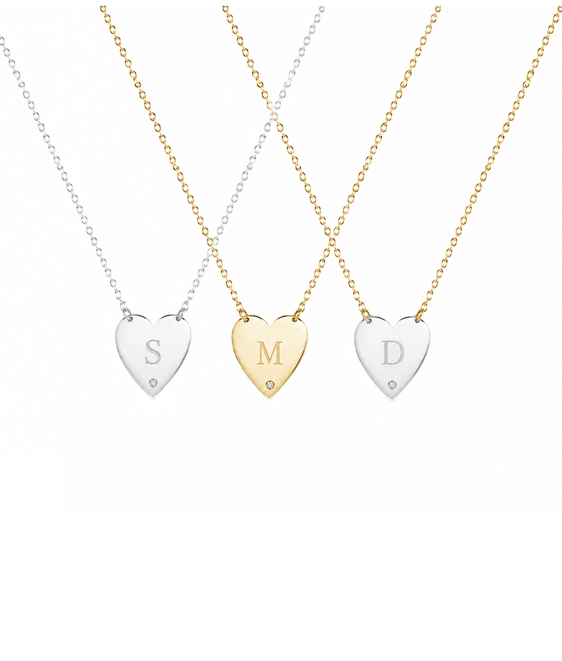 Mijal Initial Classic Heart Necklace