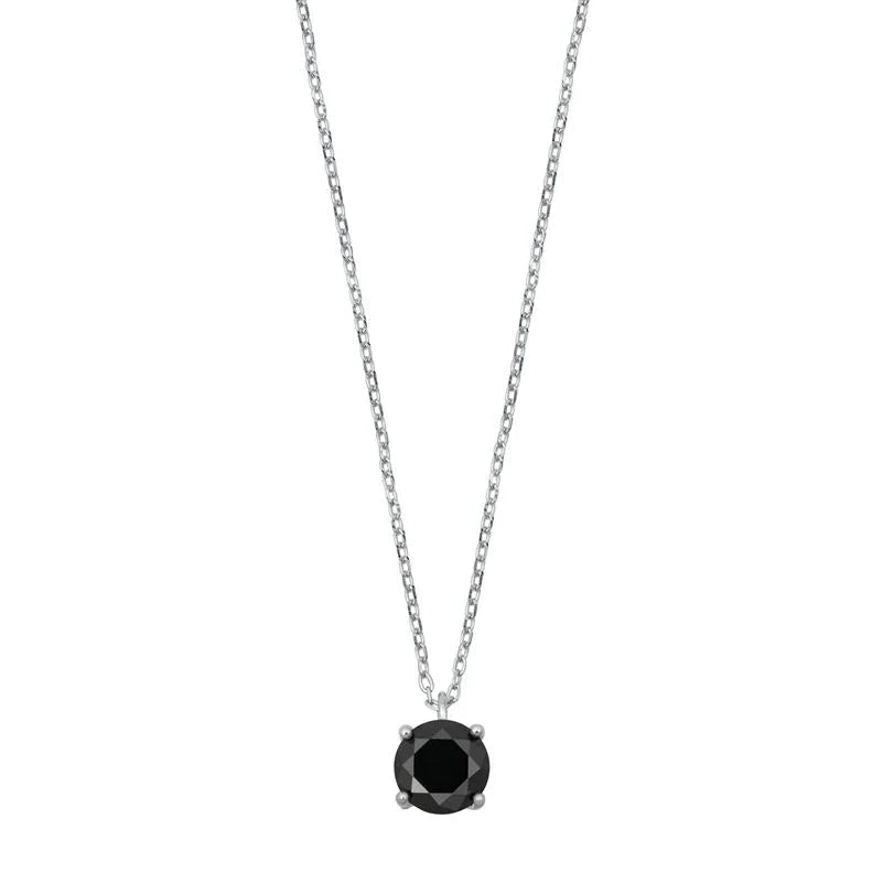 Black Brilliant Round Necklace - A Wardrobe Staple
